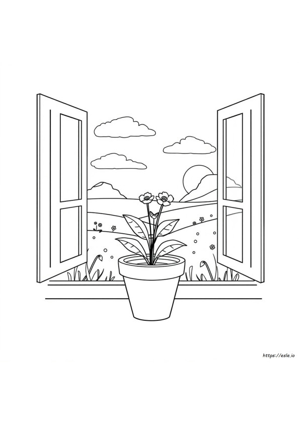 Empty Flower Pot Coloring Pages