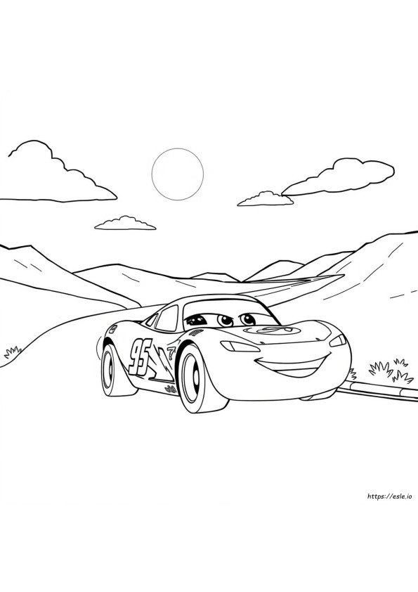 Coloriage Flash Mcqueen Facile Et Fabuleux À Imprimer