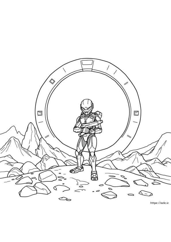 Halo Alien Gambar Mewarnai