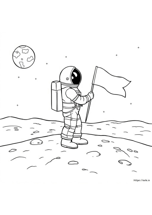 Astronaut De Colorat