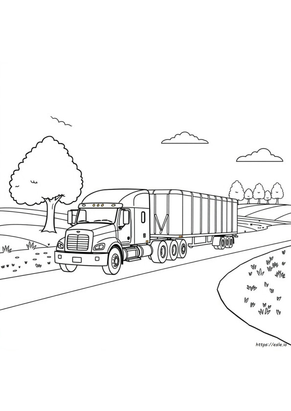 Truck And Trailer Coloring Pages Printable