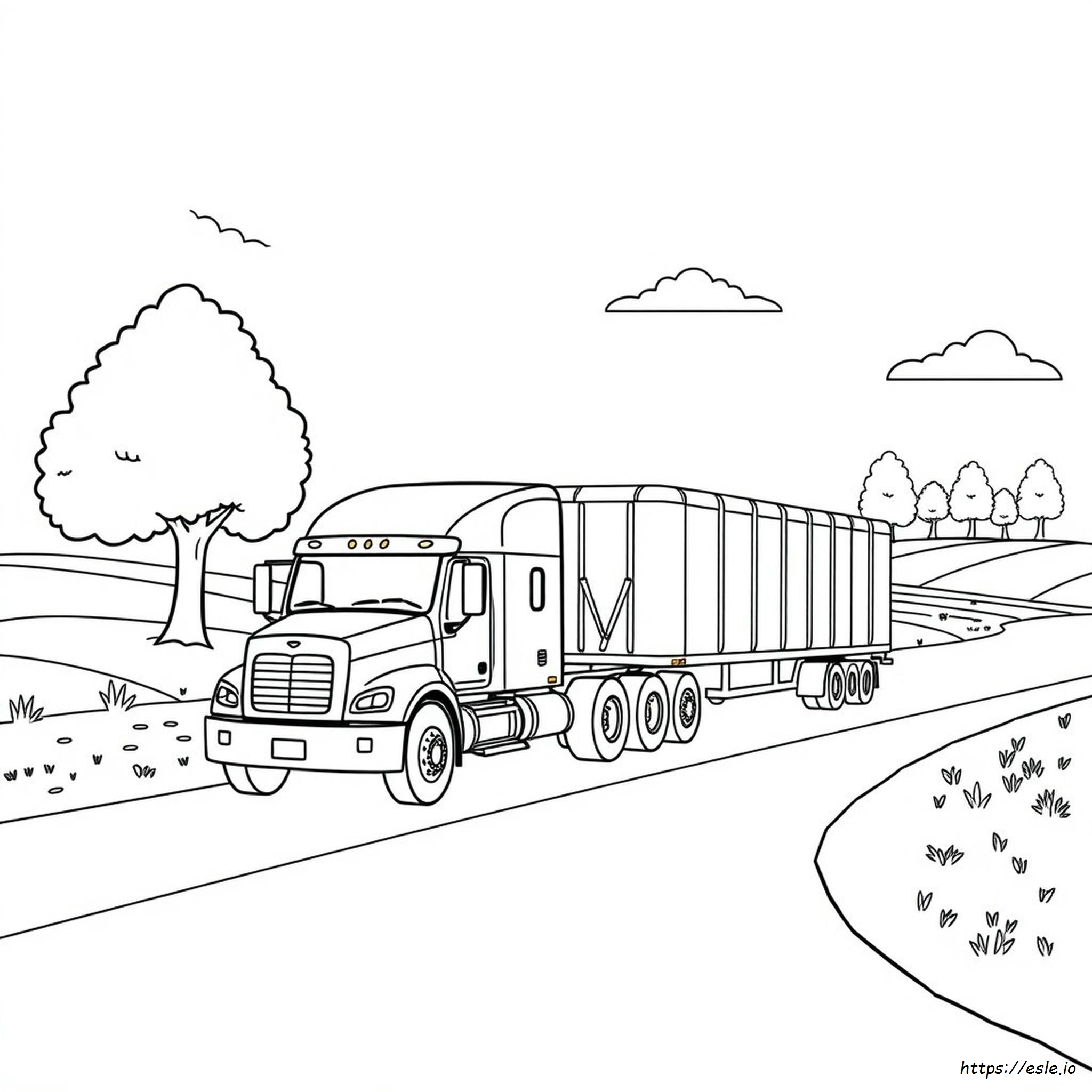 Caminhão E Carreta Para Colorir Para Imprimir