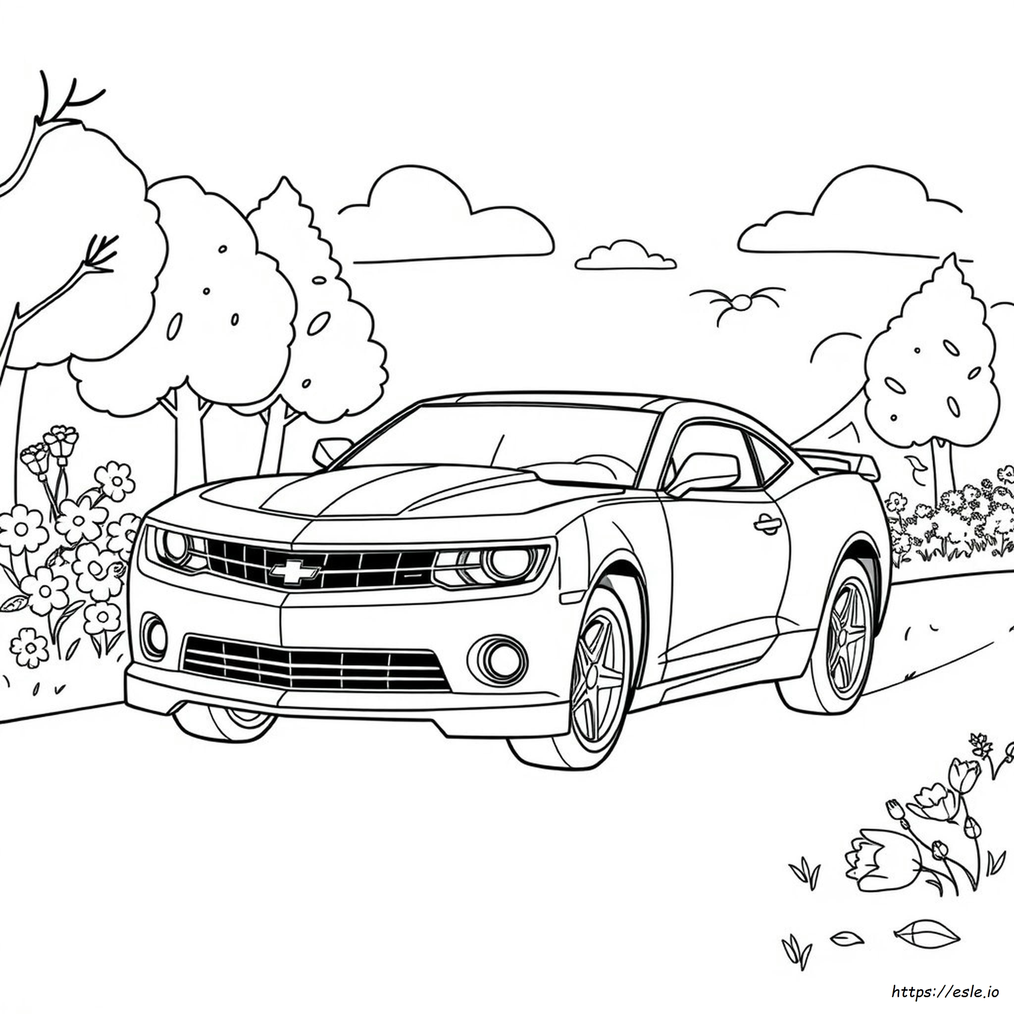Bumblebee Car Camaro Coloring Page