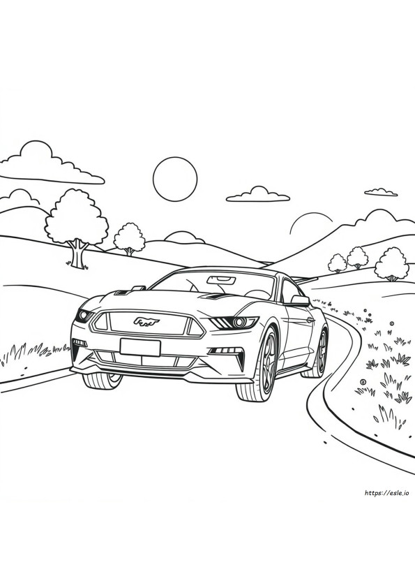 Ford Mustang Ausmalbild