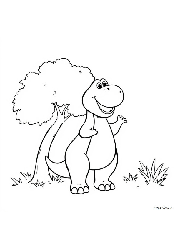 Barney Dinozor Boyama Sayfaları