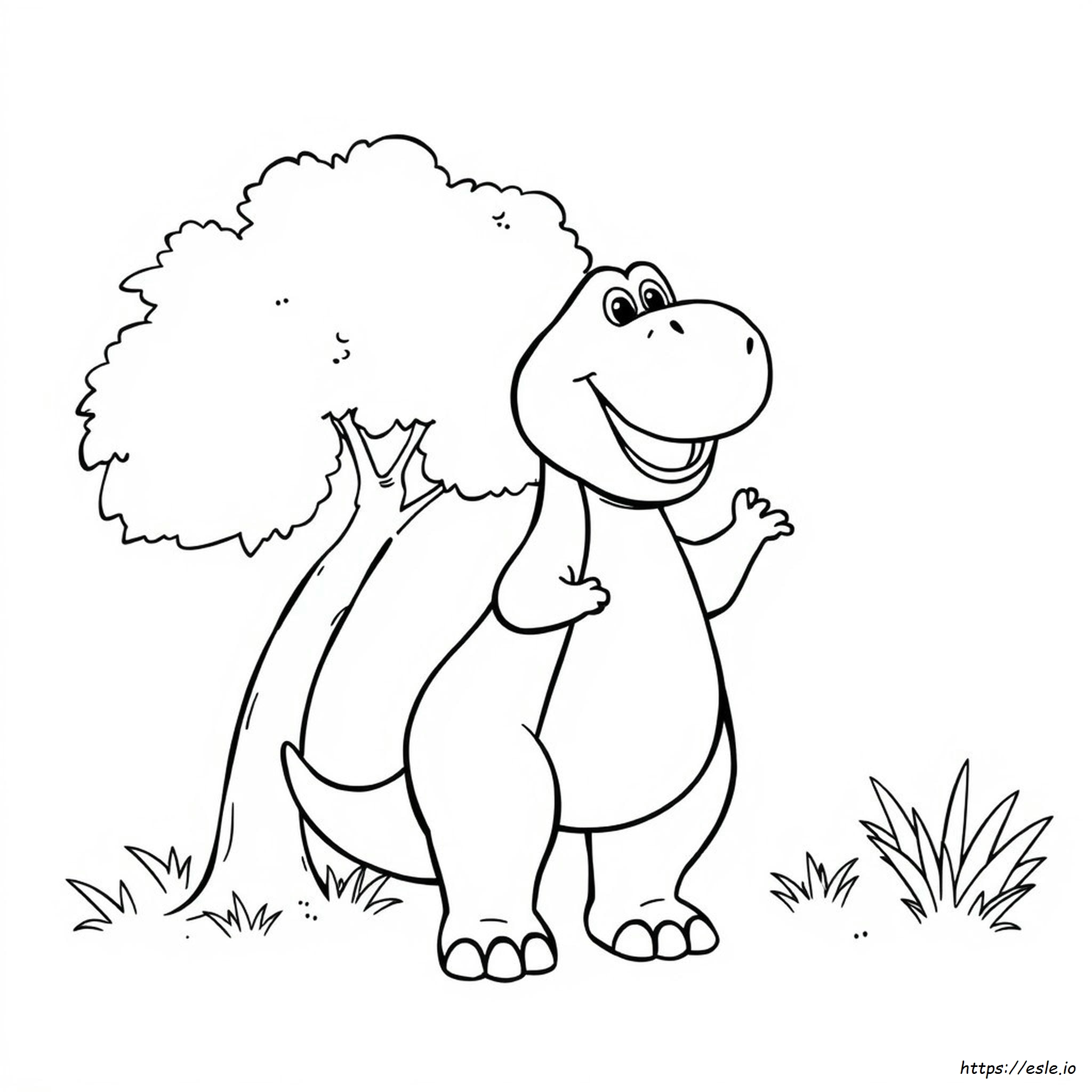 Barney The Dinosaur Colouring Pages
