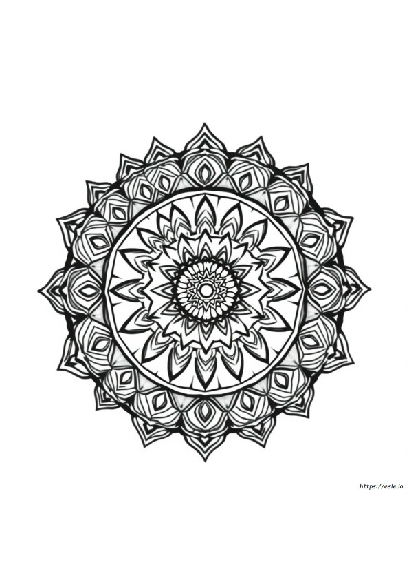 Easy Mandala Coloring Pages For Adults