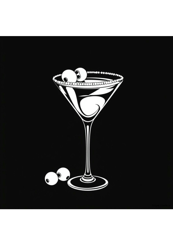 Martini Coloring Page