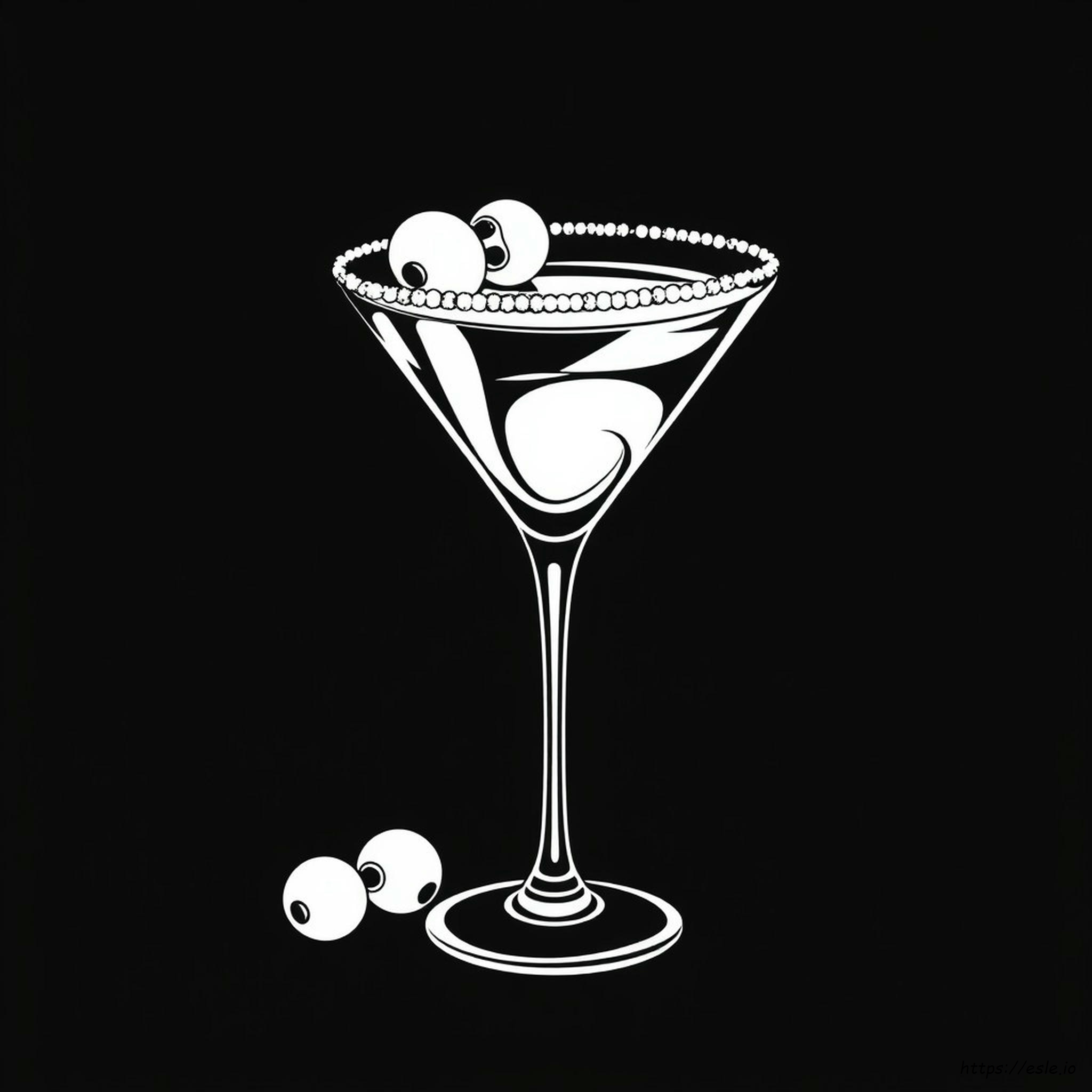 Martini Para Colorear