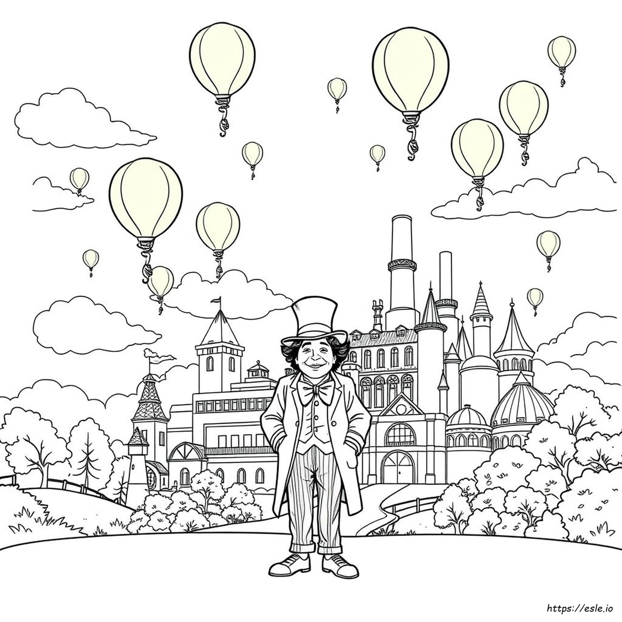 Willy Wonka And The Chocolate Factory Coloring Pages
