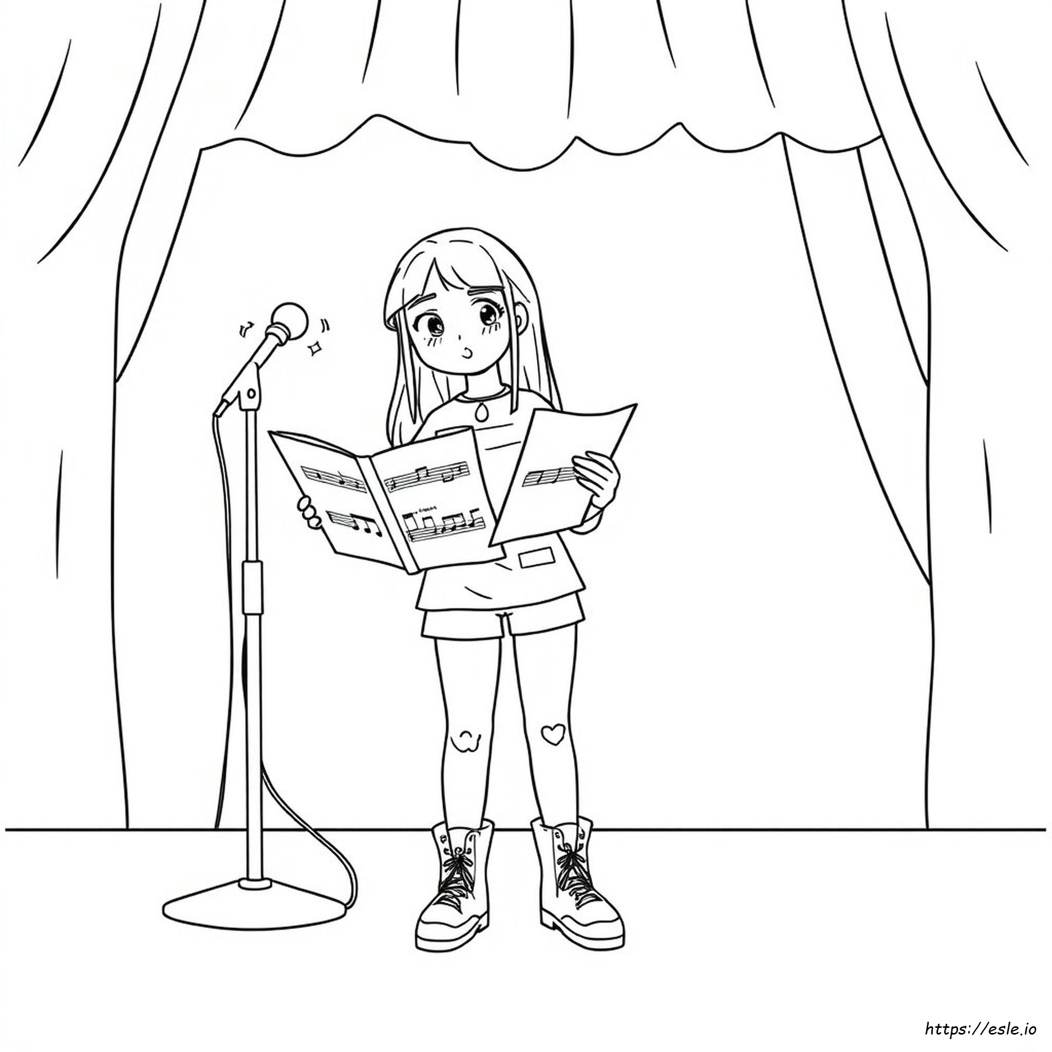 Beginner Billie Eilish Coloring Pages
