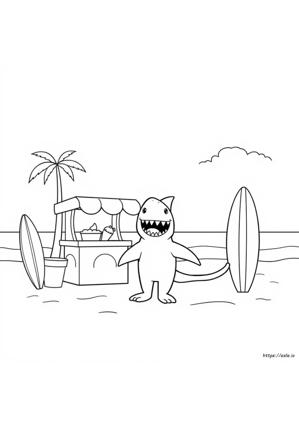 Sharkdog Para Colorear