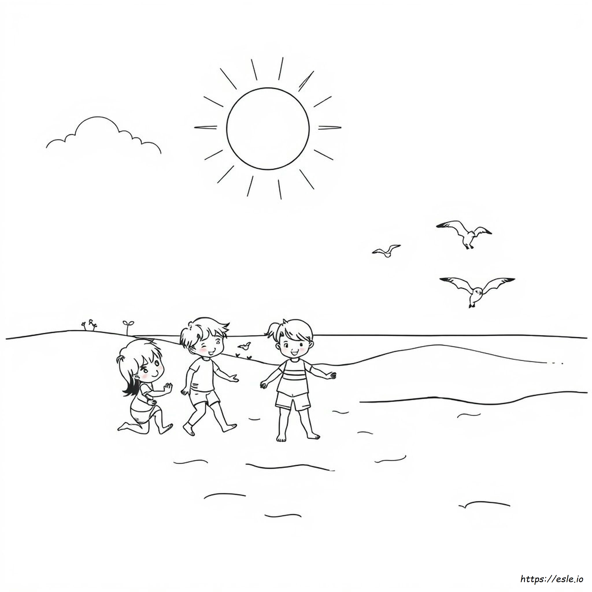 Summer Holiday Coloring Pages