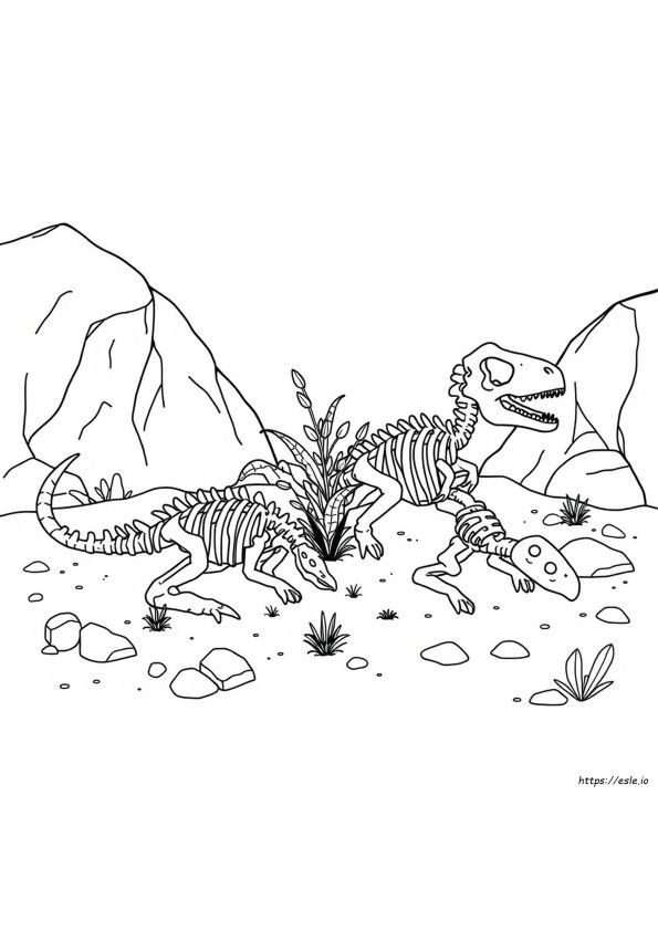 Ossa Di Dinosauro Da Colorare