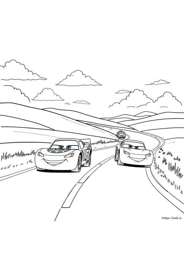 Autot Elokuva Värityskuva