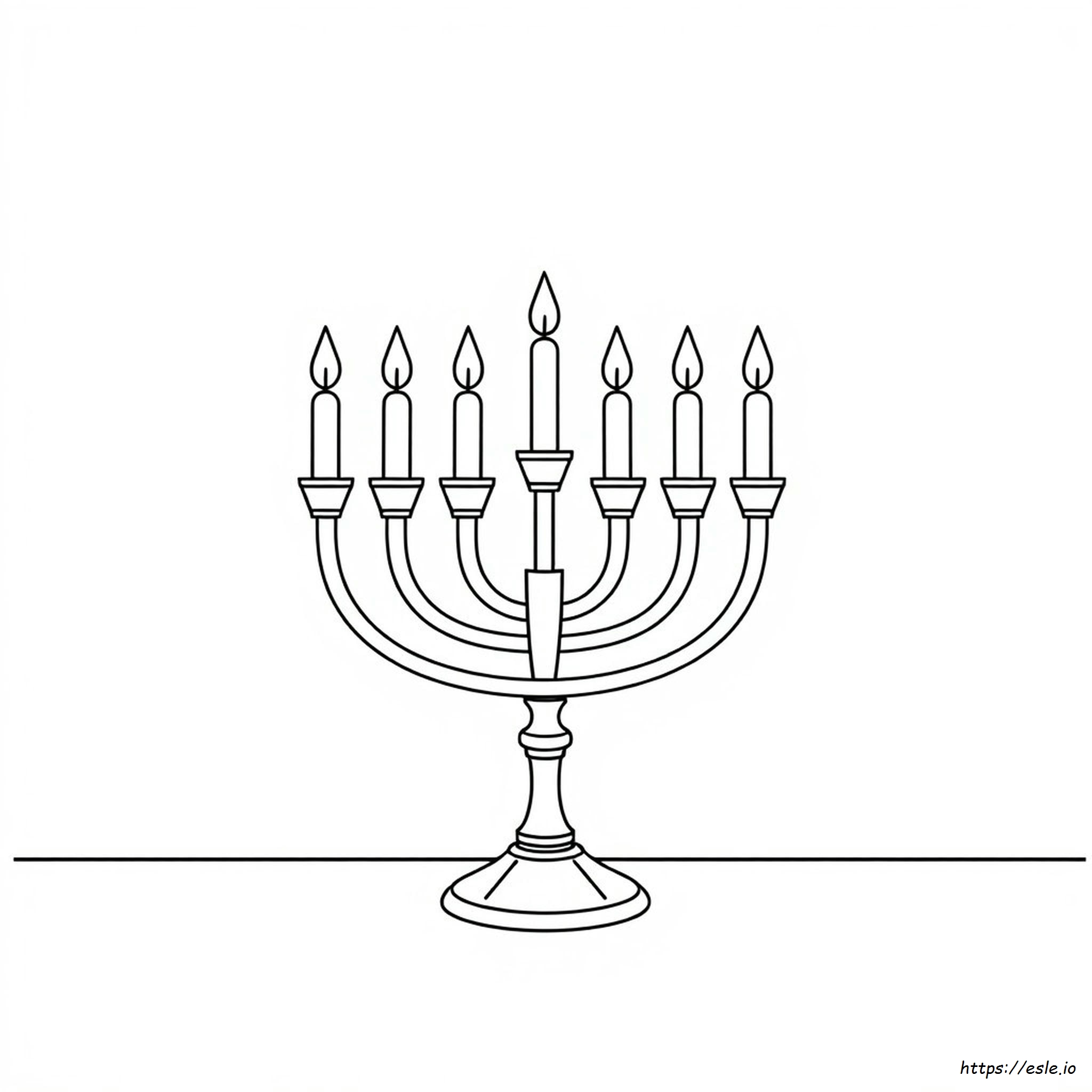 Menorah Coloring Page Pdf