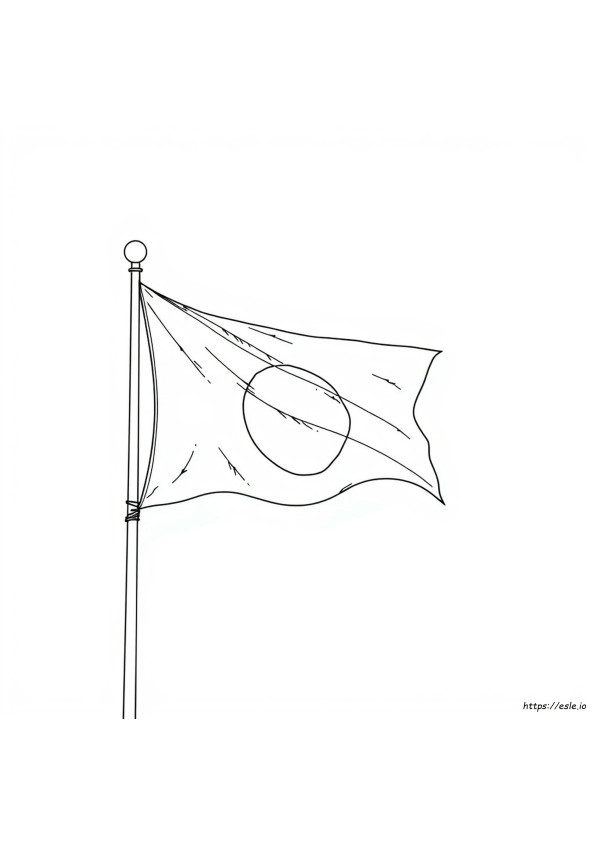Bendera Jepang Gambar Mewarnai