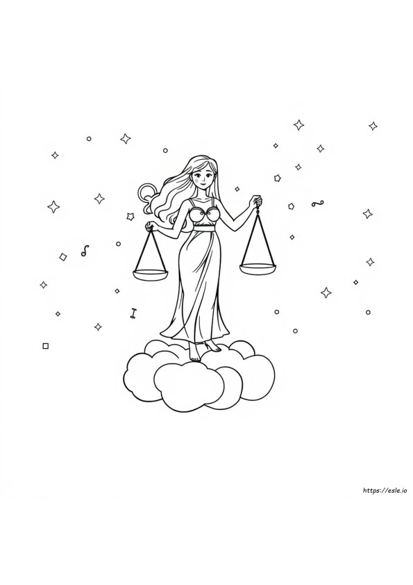 Segno Zodiacale Bilancia: Disegni Da Colorare