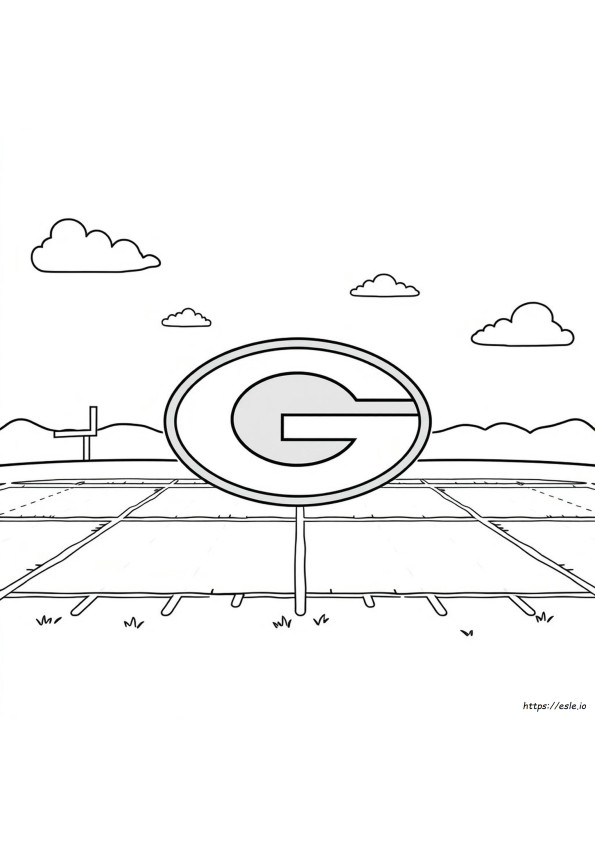 Green Bay Packers Logo Coloring Page