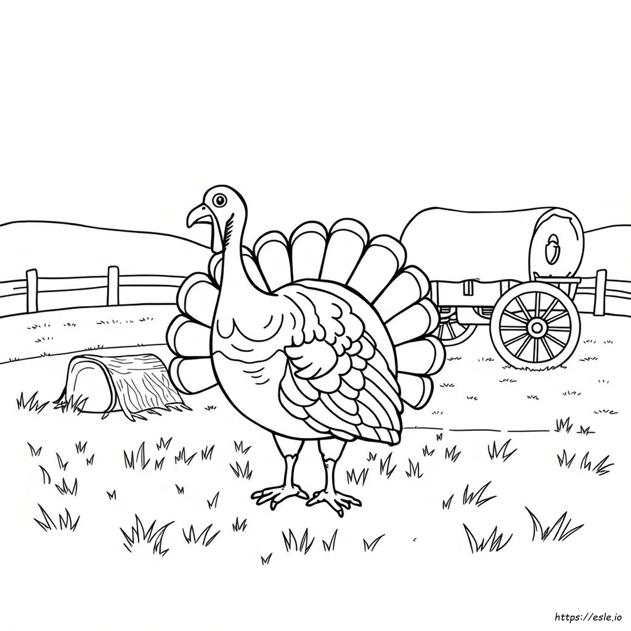 Dibujo De Un Pavo Para Colorear