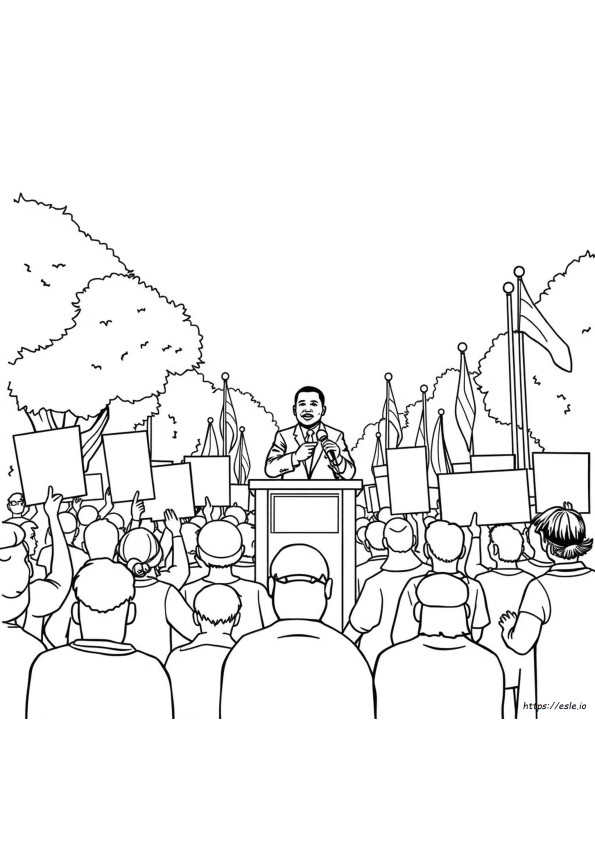 Martin Luther King Day 2025 Coloring Page