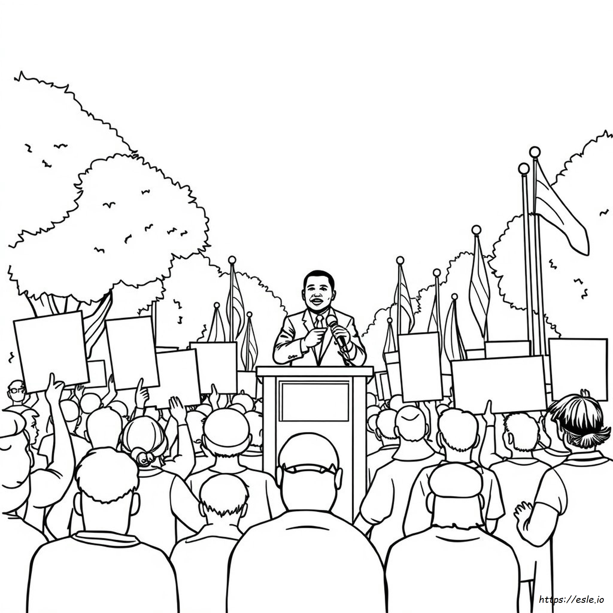 Día De Martin Luther King 2025: Página Para Colorear