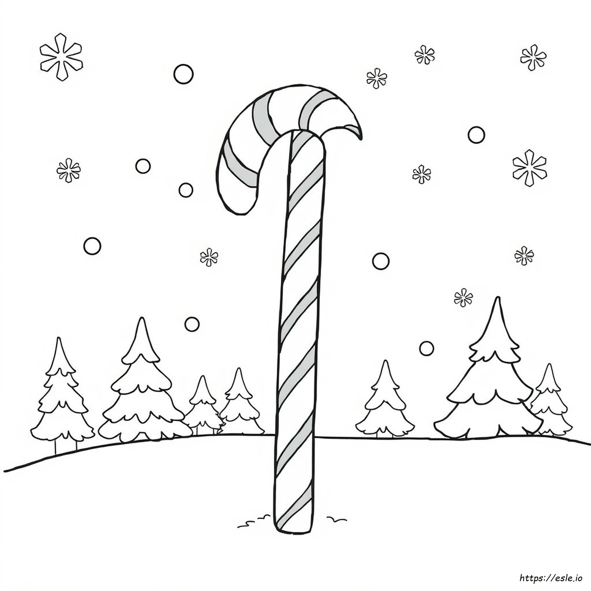 Coloring Page Of A Candy Cane