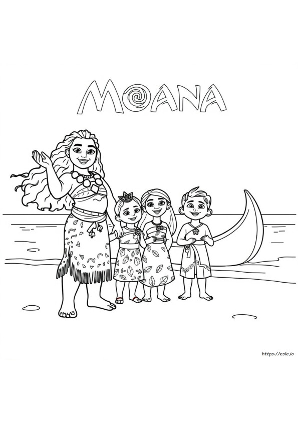 Kolorowanki Rodzina Vaiana