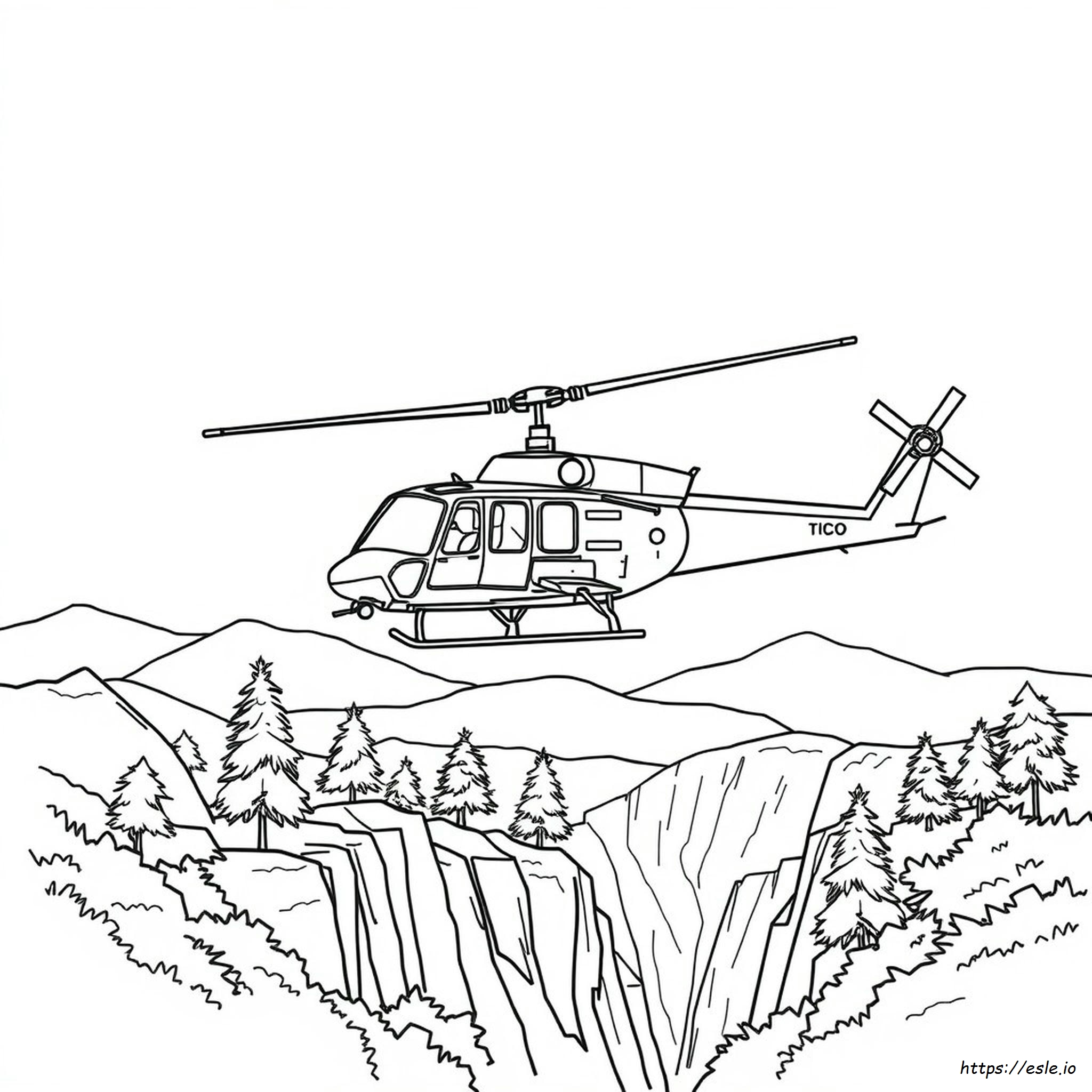 Realistic Helicopter Coloring Pages