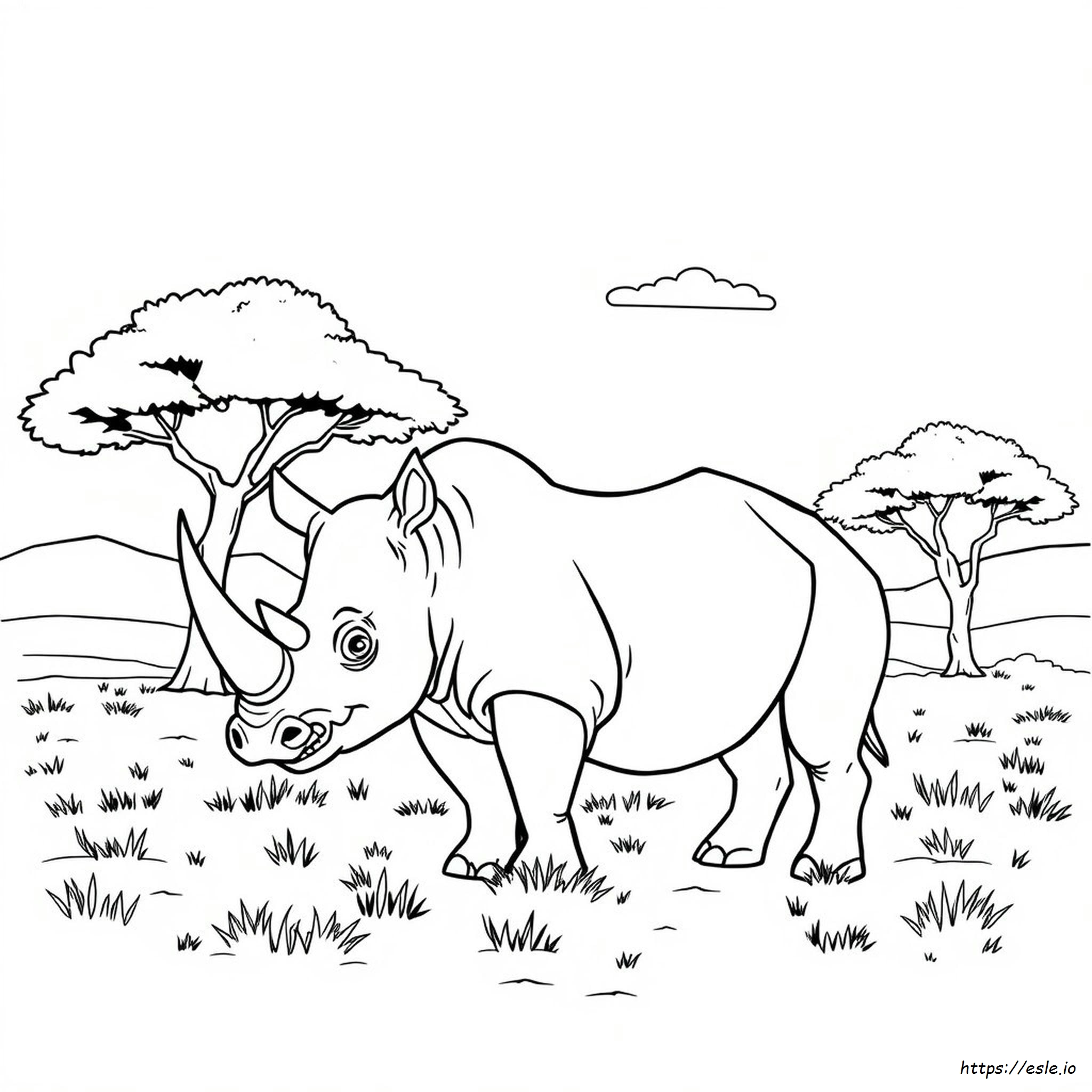 Rhinoceros Coloring Pages Printable