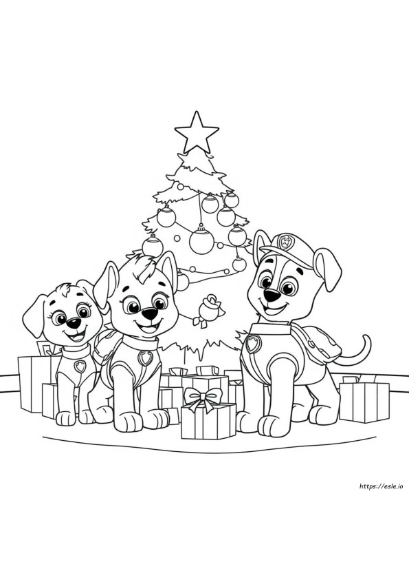 Paw Patrol Noel Boyama Sayfaları