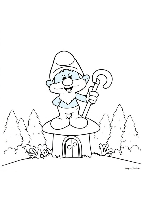 Papa Smurf Kleurplaten Gratis