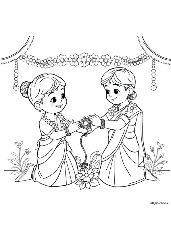 Rakshabandhan Malvorlage