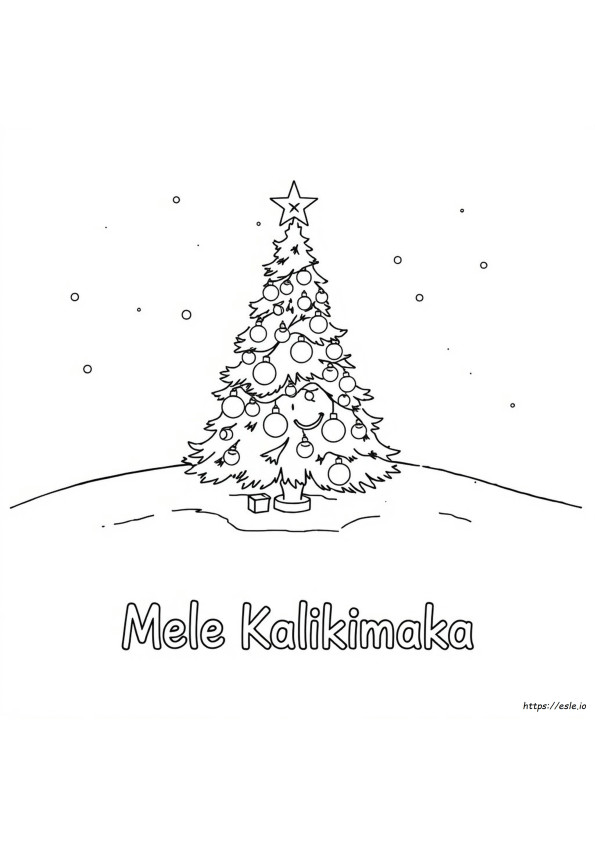 Mele Kalikimaka Coloring Page