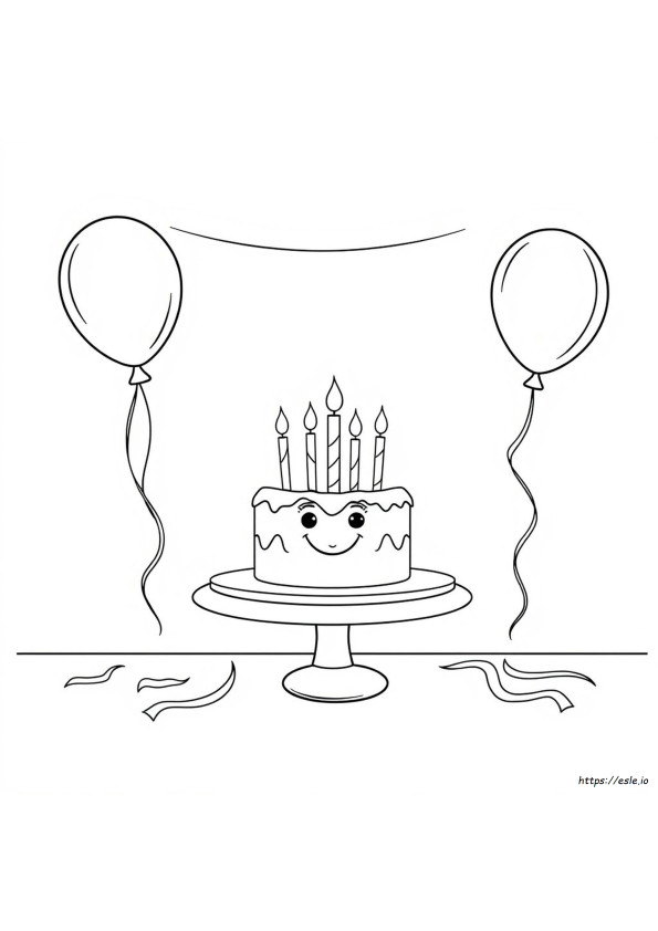 Easy Happy Birthday Coloring Pages