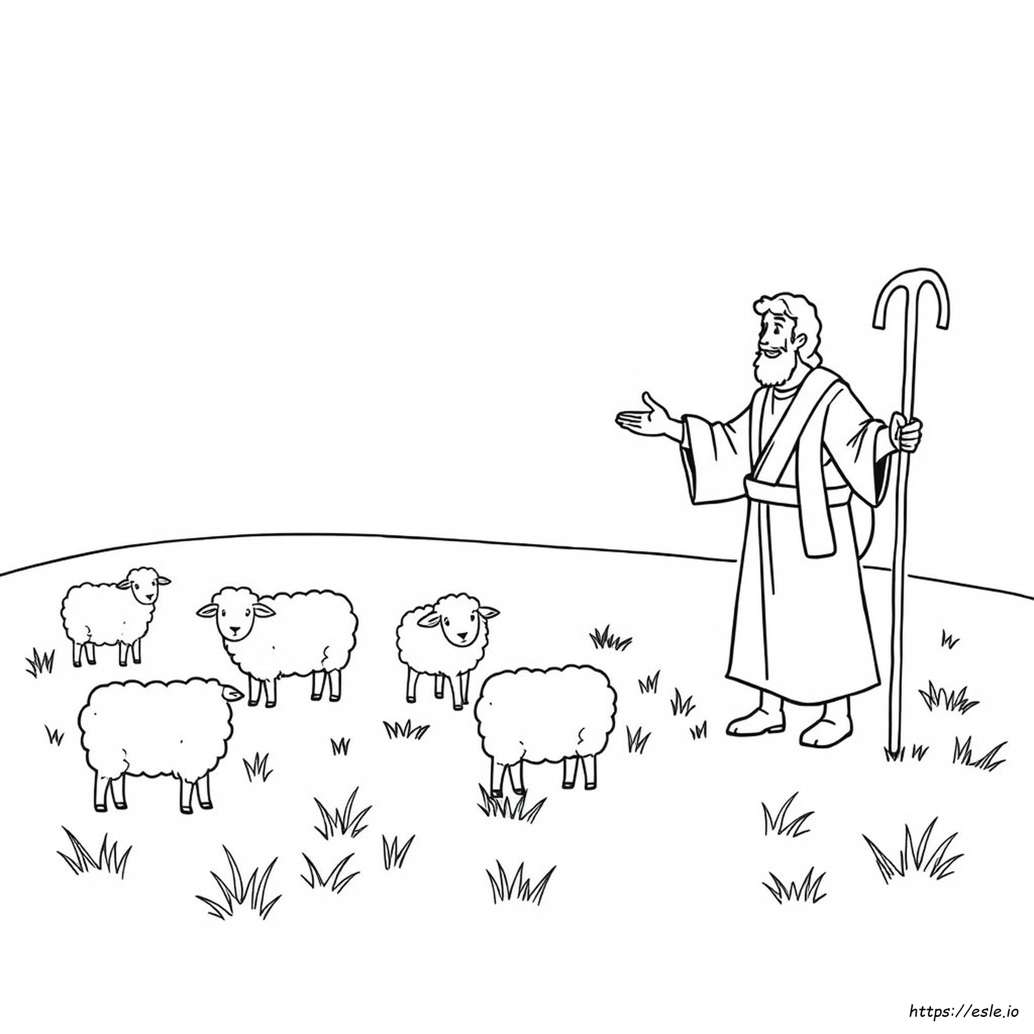 Lost Sheep Parable Coloring Page