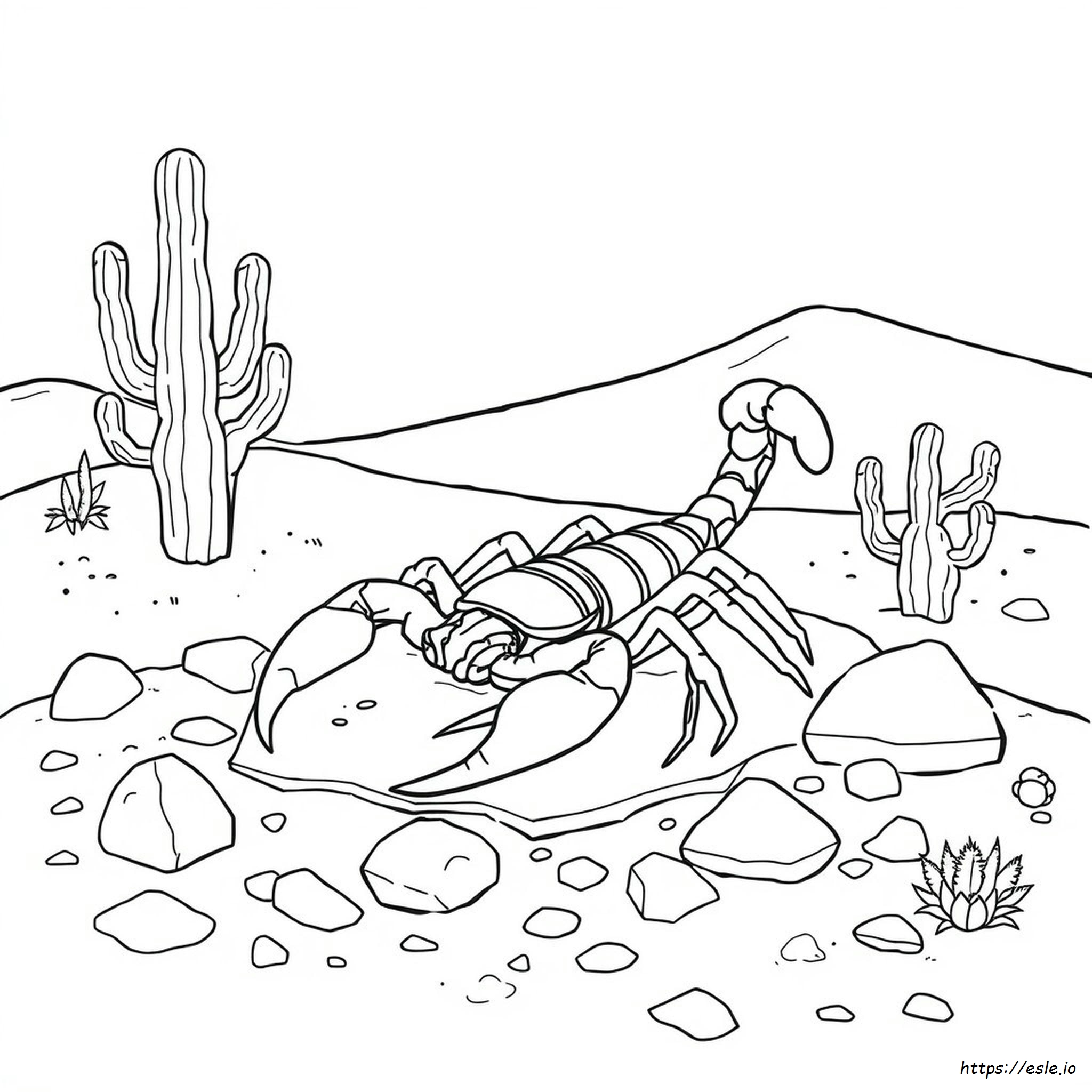 Realistic Scorpion Coloring Page