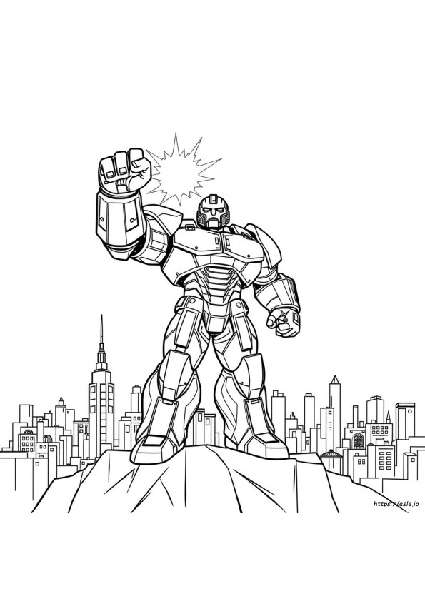 Hulkbuster Keren Halaman Mewarnai