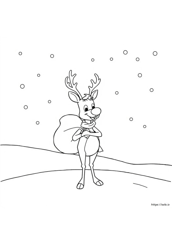 Rudolph Kleurplaten Gratis Printen