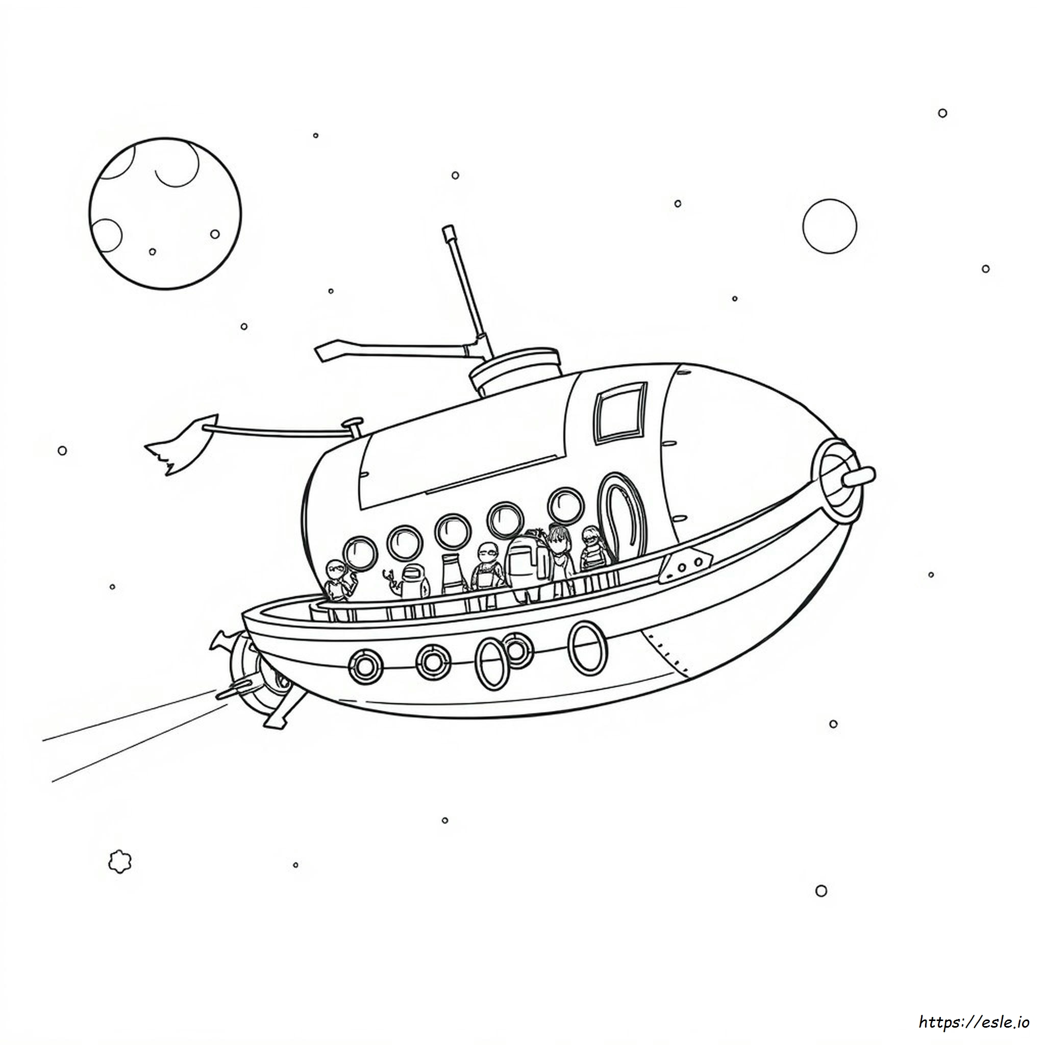 Among Us El Dirigible: Dibujos Para Colorear