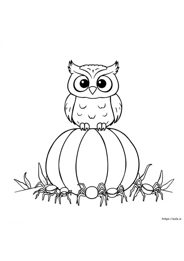 Arañas Lindas De Halloween Para Colorear