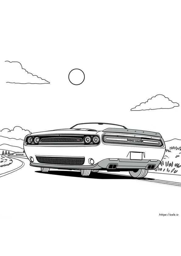 Dodge Challenger Para Colorir E Imprimir