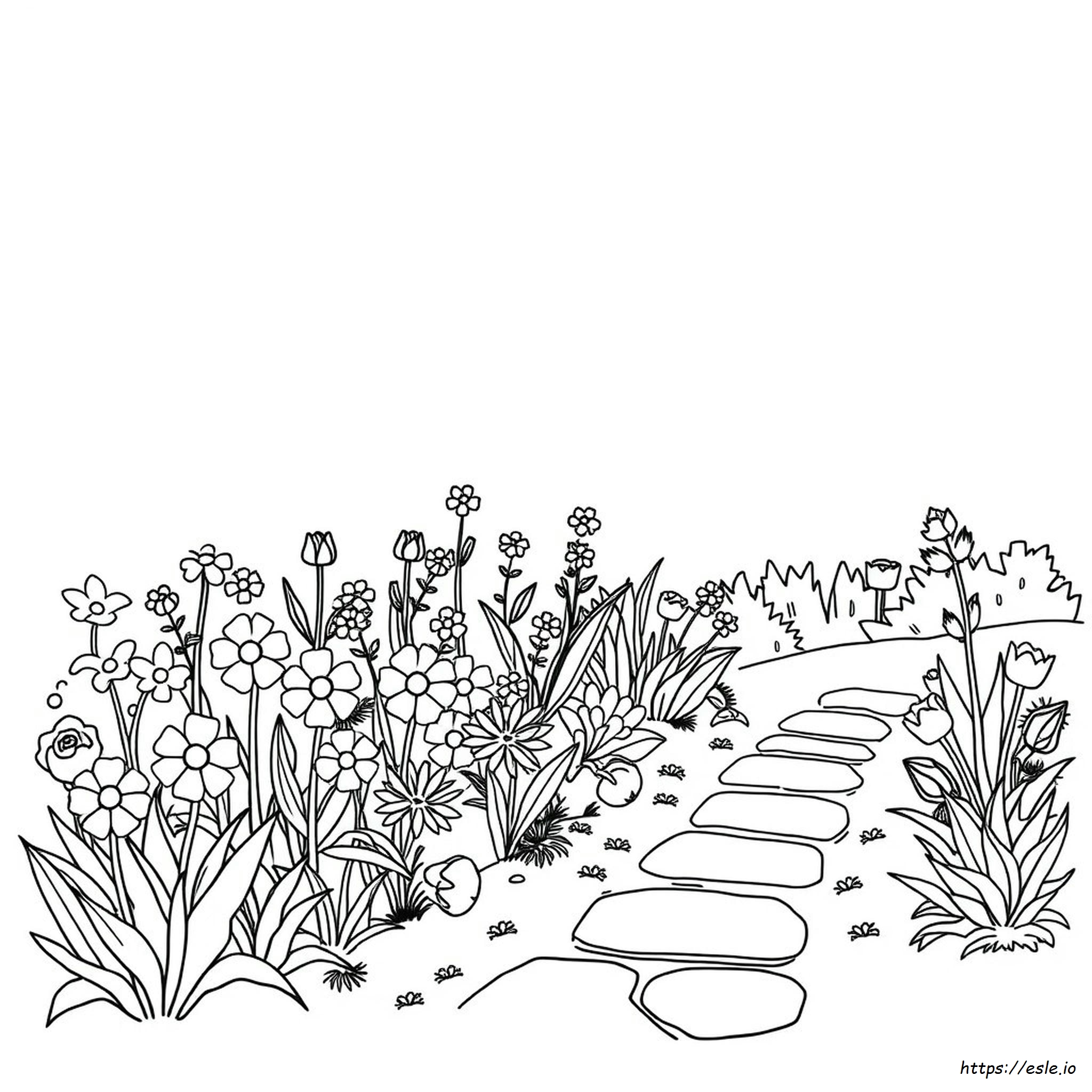 Easy Garden Coloring Pages