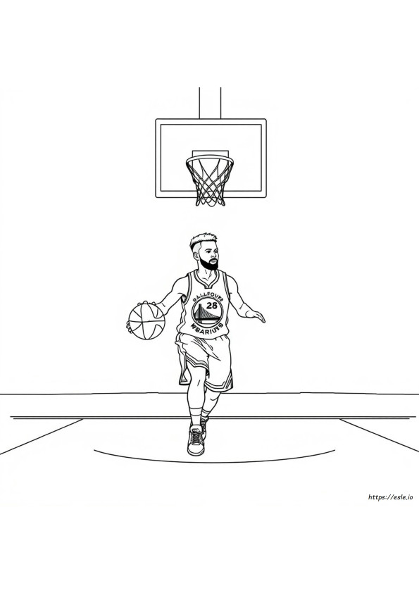 Nba Stephen Curry Coloring Pages