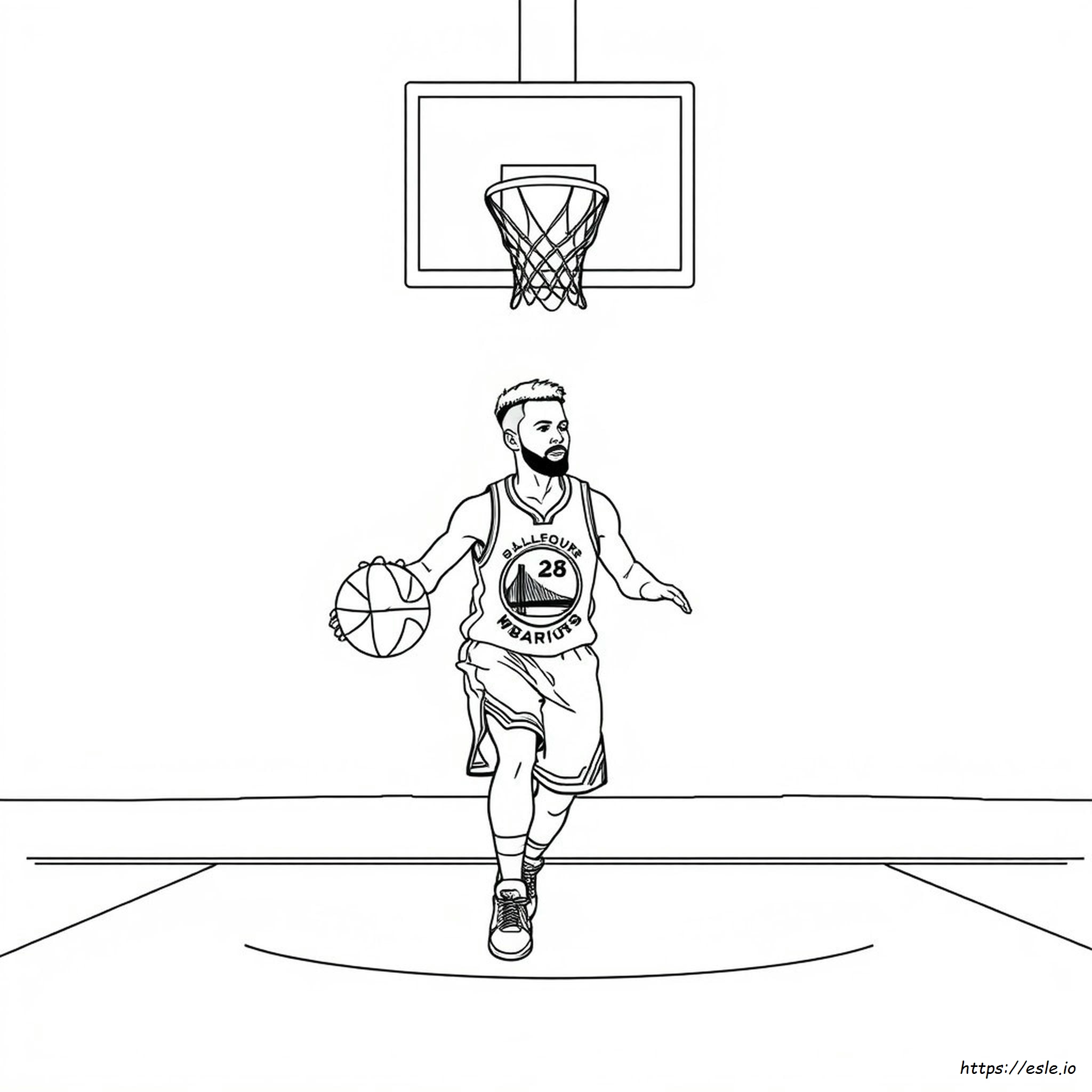 Nba Stephen Curry Coloring Pages