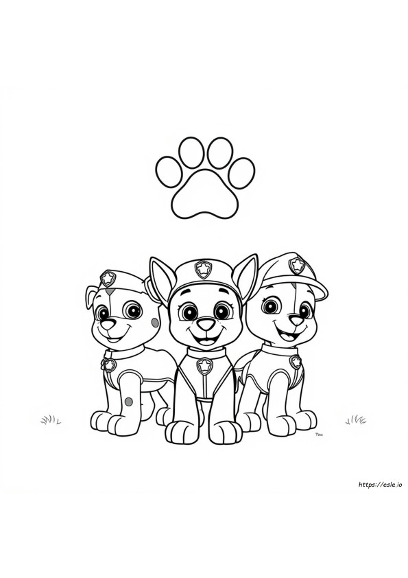 Paw Patrol Symbol Coloring Page