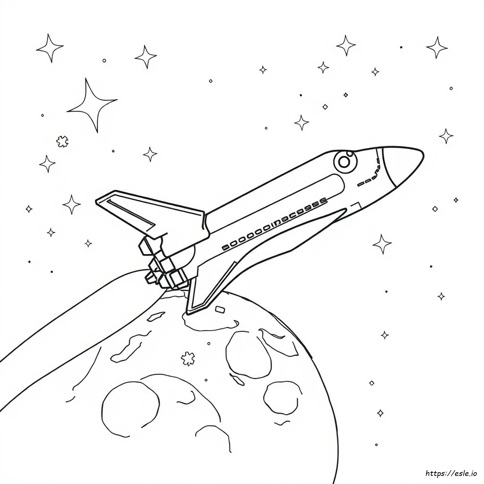 Realistic Space Shuttle Coloring Pages