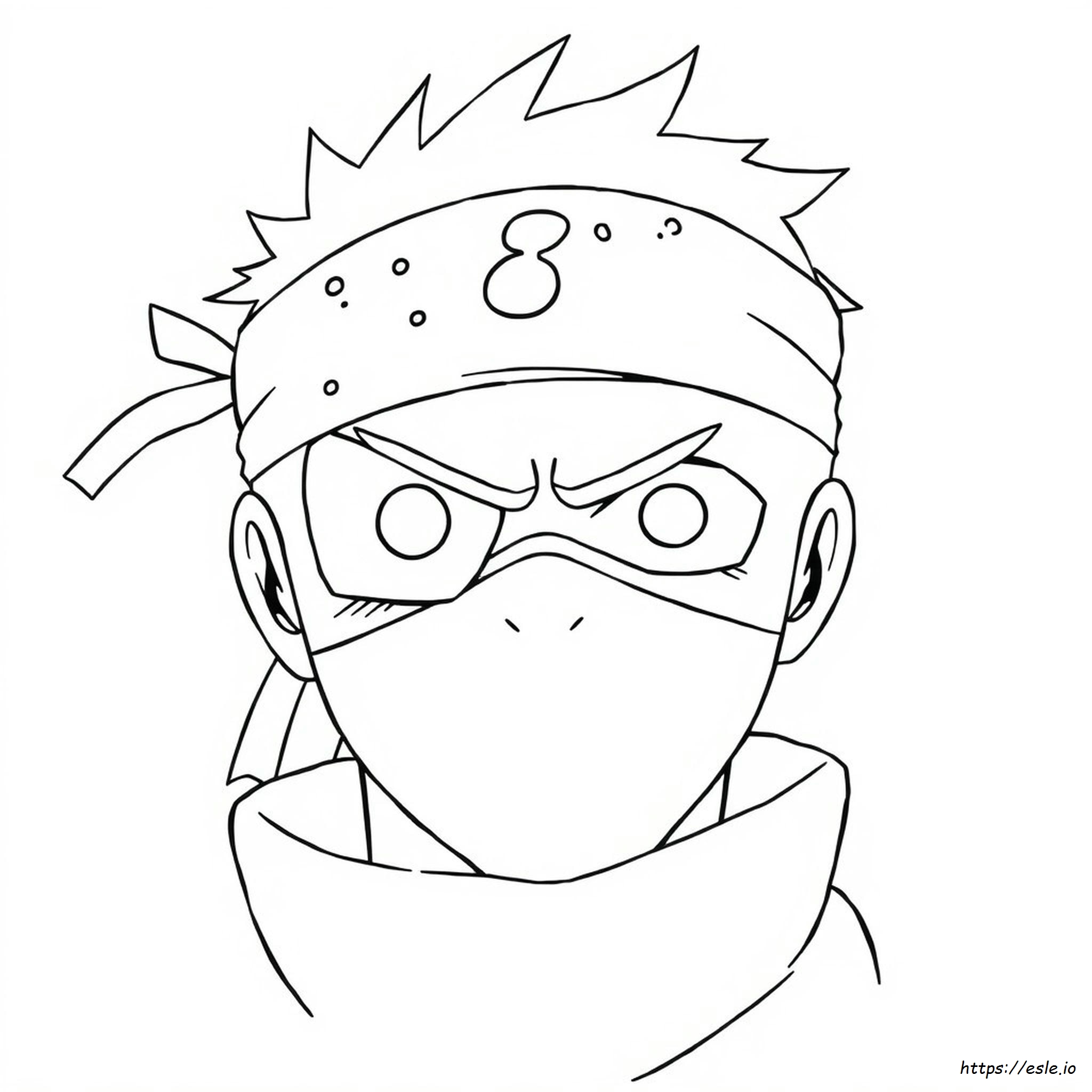 Kakashi Coloring Pages Face