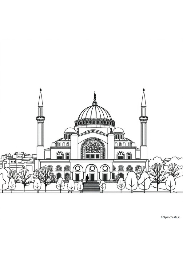 Hagia Sophia Coloring Page