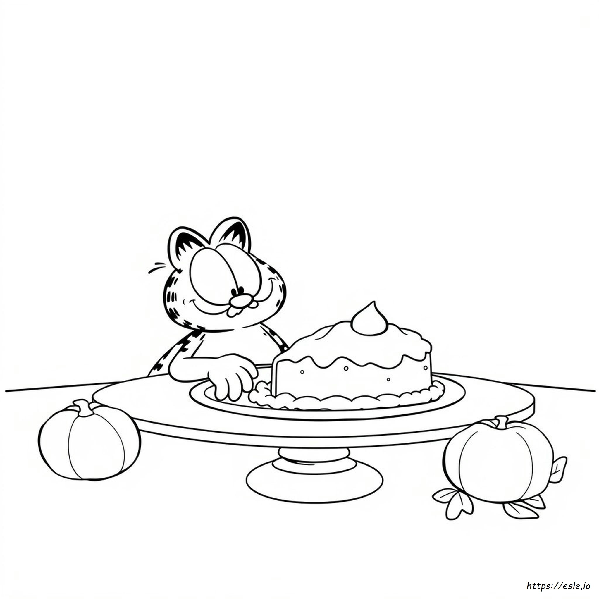 Garfield Thanksgiving Coloring Page